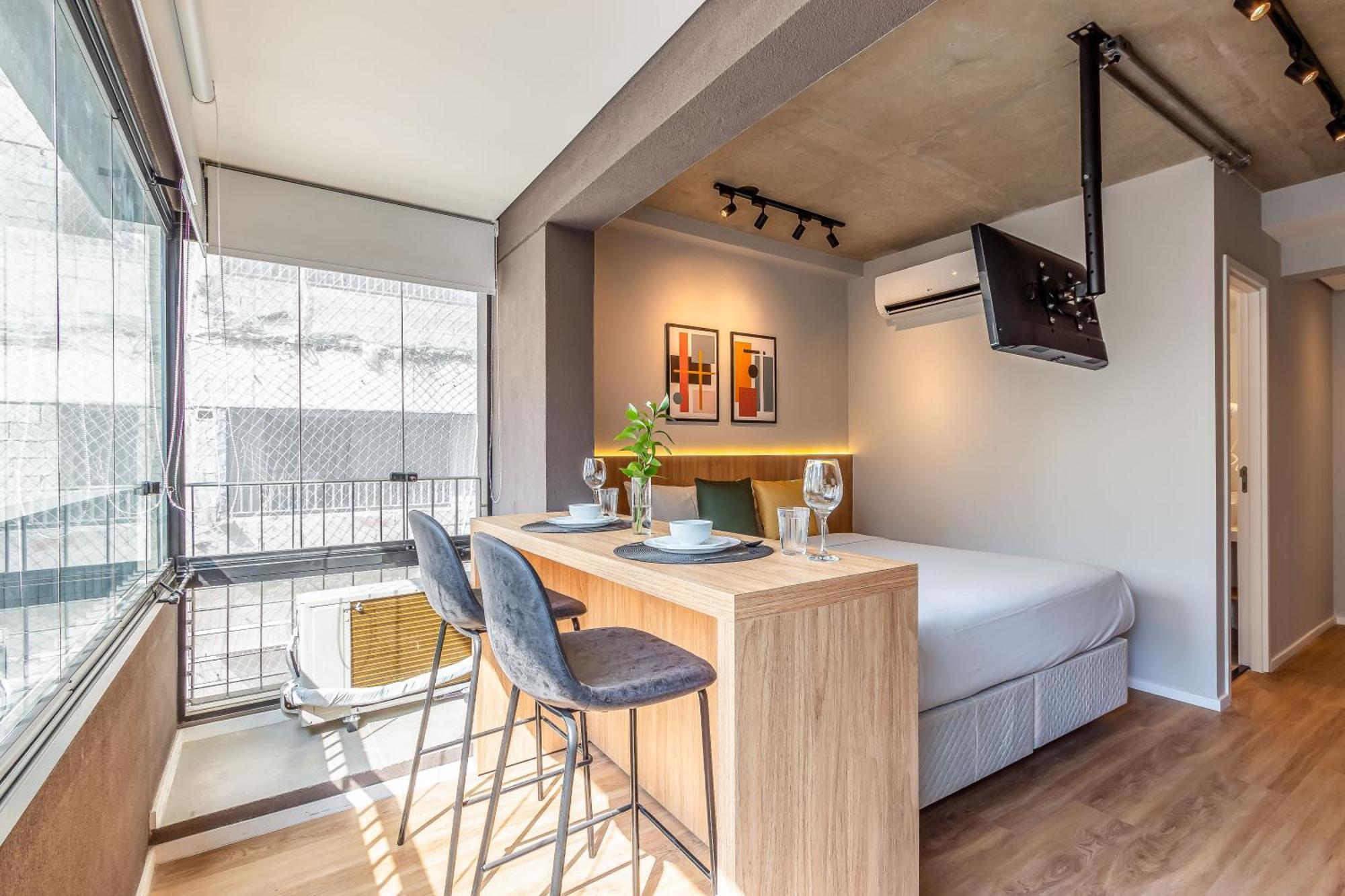 סאו פאולו Apartamentos Completos Novos Ao Lado Da Av Paulista E Masp - Next Paulista חדר תמונה